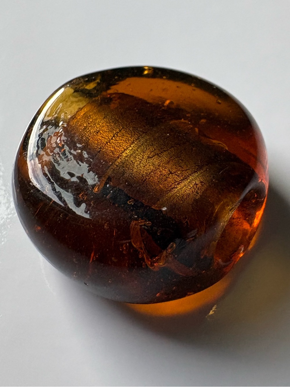 Artisan Glass Bead Chocolate Carmel Bonbon Glossy Metallic Twist Jewelry Making